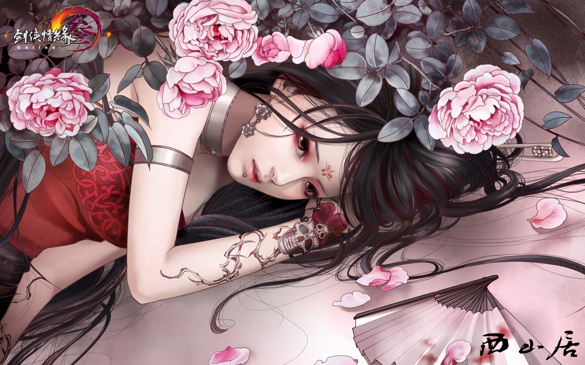 jx, Online, Asian, Oriental, Women, Females, Girls, Babes, Tattoo, Fantasy Wallpaper