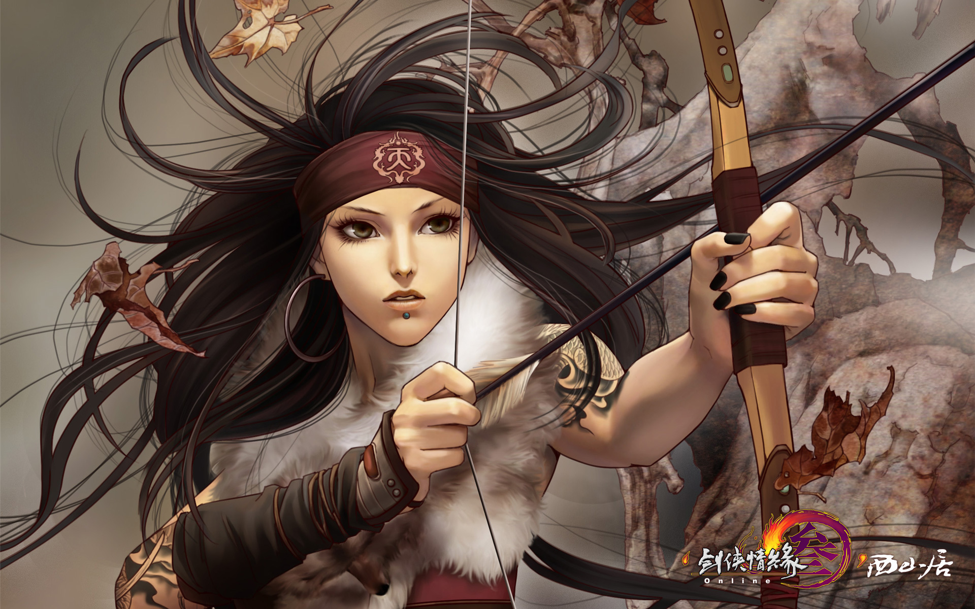 jx, Online, Asian, Oriental, Women, Females, Girls, Babes, Tattoo, Fantasy Wallpaper