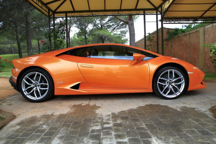 2014, 610, 4, Huracan, Lamborghini, Lb724, Orange, Supercar HD Wallpaper Desktop Background