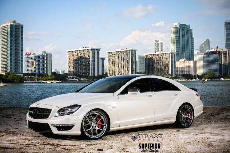 mercedes, Cls63, Amg, Strasse, Wheels, Tuning, Cars, White HD Wallpaper Desktop Background