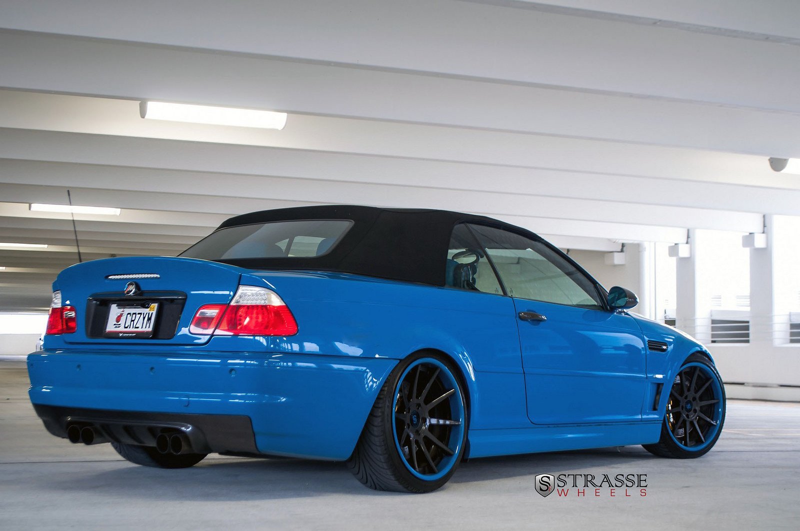 Bmw E46 M3 Convertible Blue Strasse Tuning Wheels Wallpapers Hd Desktop And Mobile Backgrounds