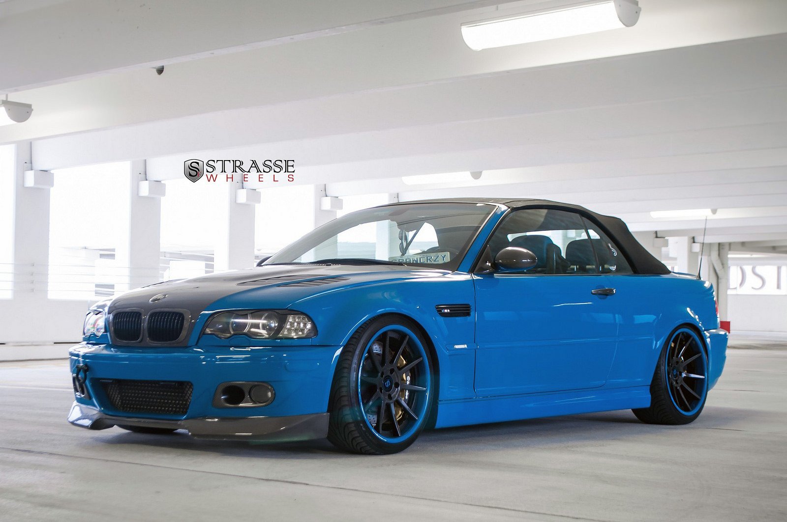 Bmw E46 M3 Convertible Blue Strasse Tuning Wheels Wallpapers Hd Desktop And Mobile Backgrounds
