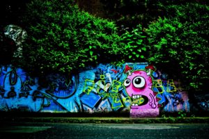 graffiti, And, Trees
