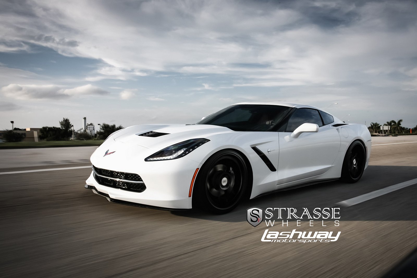 cars, Corvette, Stingray, Strasse, Tuning, Wheels, Whitee Wallpaper