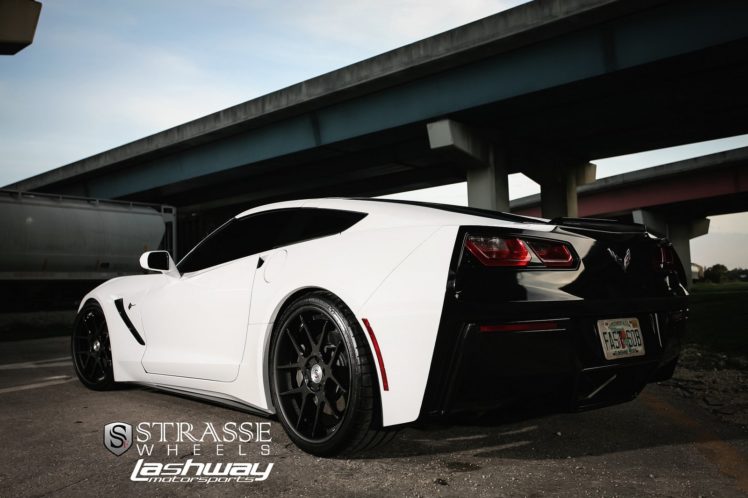 cars, Corvette, Stingray, Strasse, Tuning, Wheels, Whitee HD Wallpaper Desktop Background