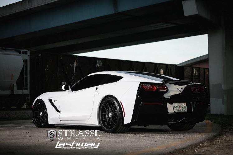 cars, Corvette, Stingray, Strasse, Tuning, Wheels, Whitee HD Wallpaper Desktop Background