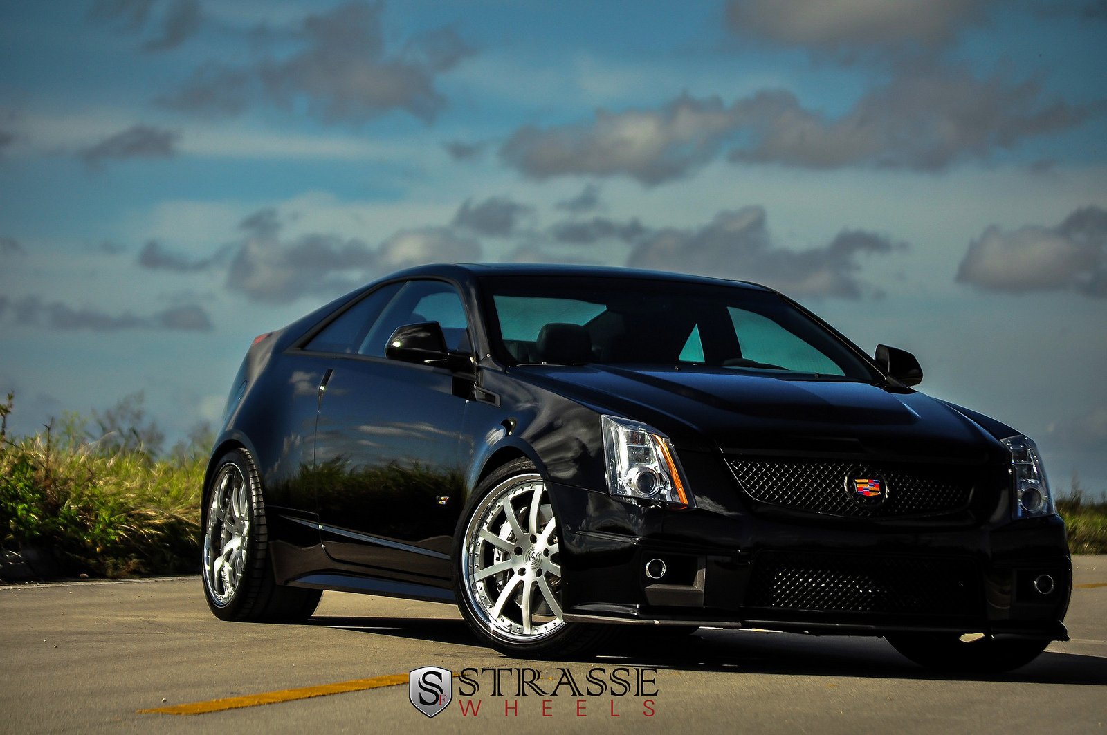 black, Cadillac, Cars, Coupe, Cts v, Strasse, Tuning, Wheels Wallpapers ...