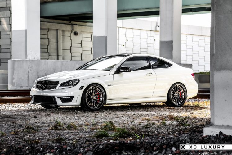 amg, C63, Coupe, White, Mercedes, Tuning HD Wallpaper Desktop Background
