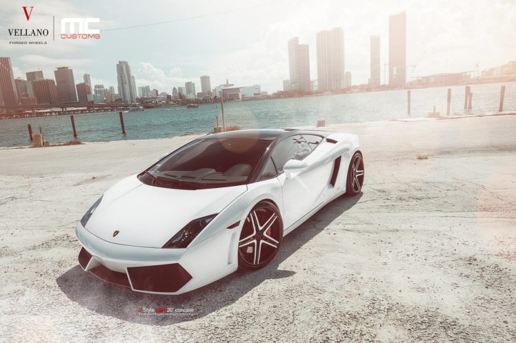 lamborghini, Gallardo, Vellano, Wheels, Tuning, Cars, White HD Wallpaper Desktop Background