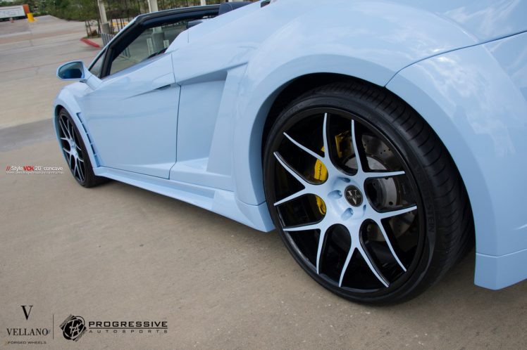 lamborghini, Gallardo, Blue, Spider, Vellano, Wheels, Tuning, Cars HD Wallpaper Desktop Background