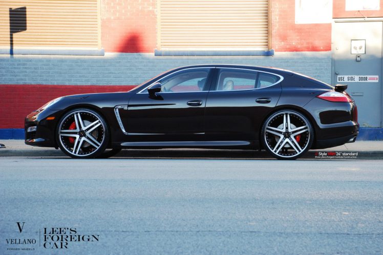 black, Cars, Panamera, Porsche, Tuning, Vellano, Wheels HD Wallpaper Desktop Background
