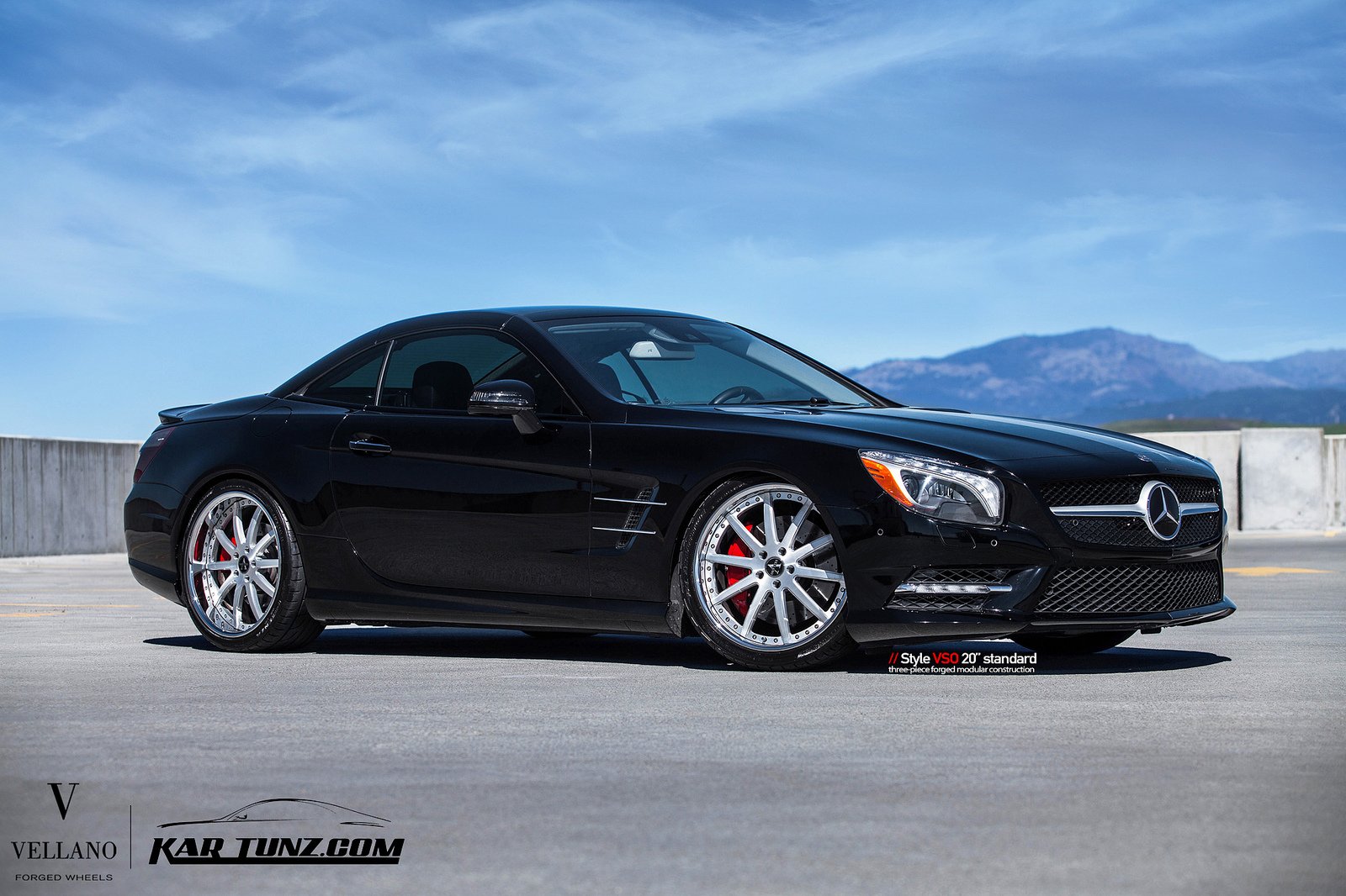 mercedes, Sl550, Black, Vellano, Wheels, Tuning, Cars Wallpaper