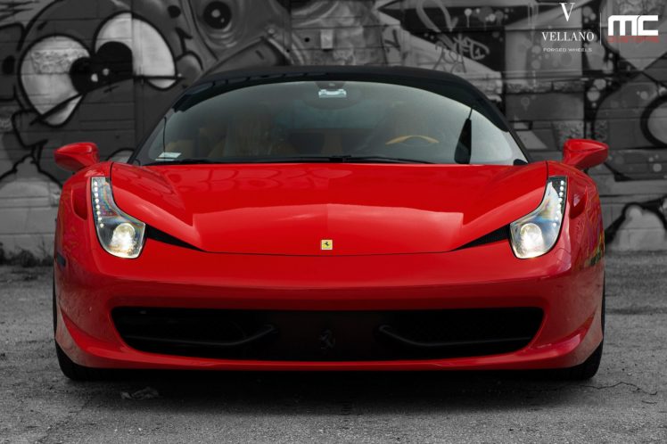 ferrari, 458, Italia, Red, Vellano, Wheels, Tuning, Cars HD Wallpaper Desktop Background