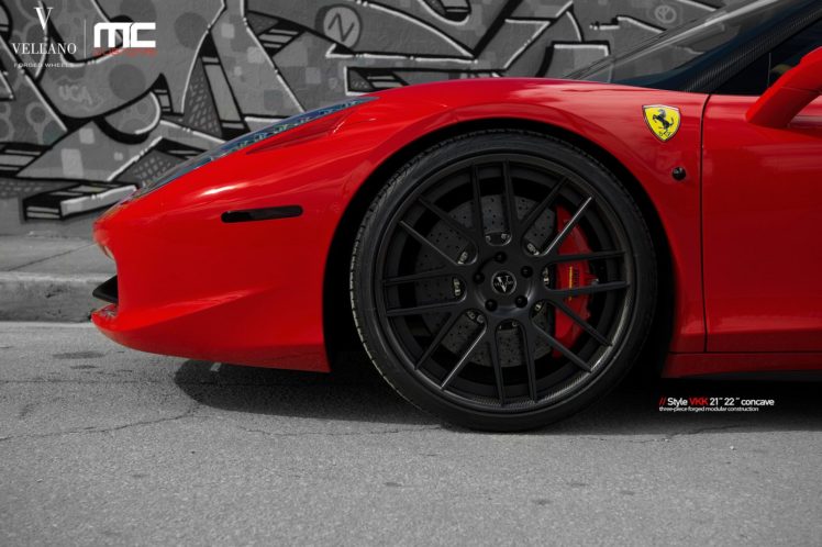 ferrari, 458, Italia, Red, Vellano, Wheels, Tuning, Cars HD Wallpaper Desktop Background
