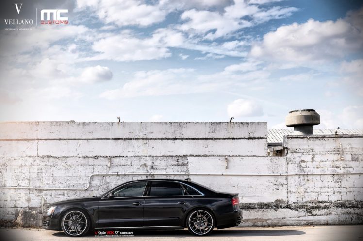 audi, A8, Black, Germany, Vellano, Wheels, Tuning, Cars HD Wallpaper Desktop Background