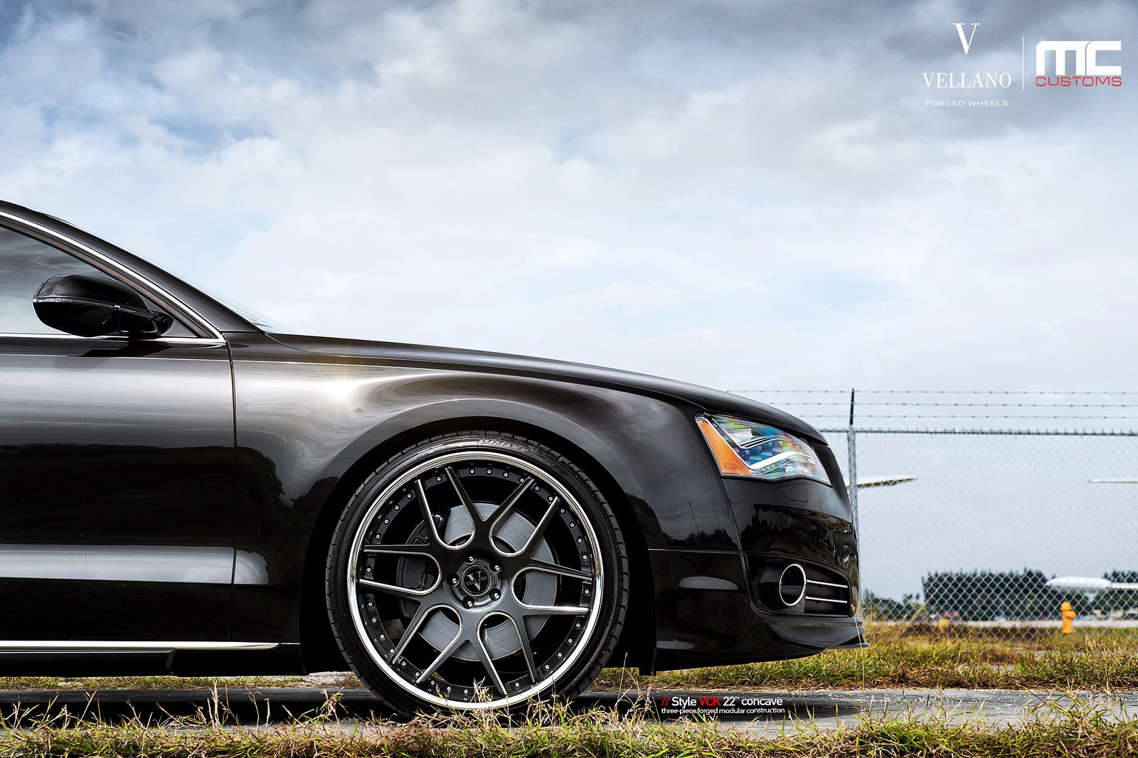 audi, A8, Black, Germany, Vellano, Wheels, Tuning, Cars Wallpaper