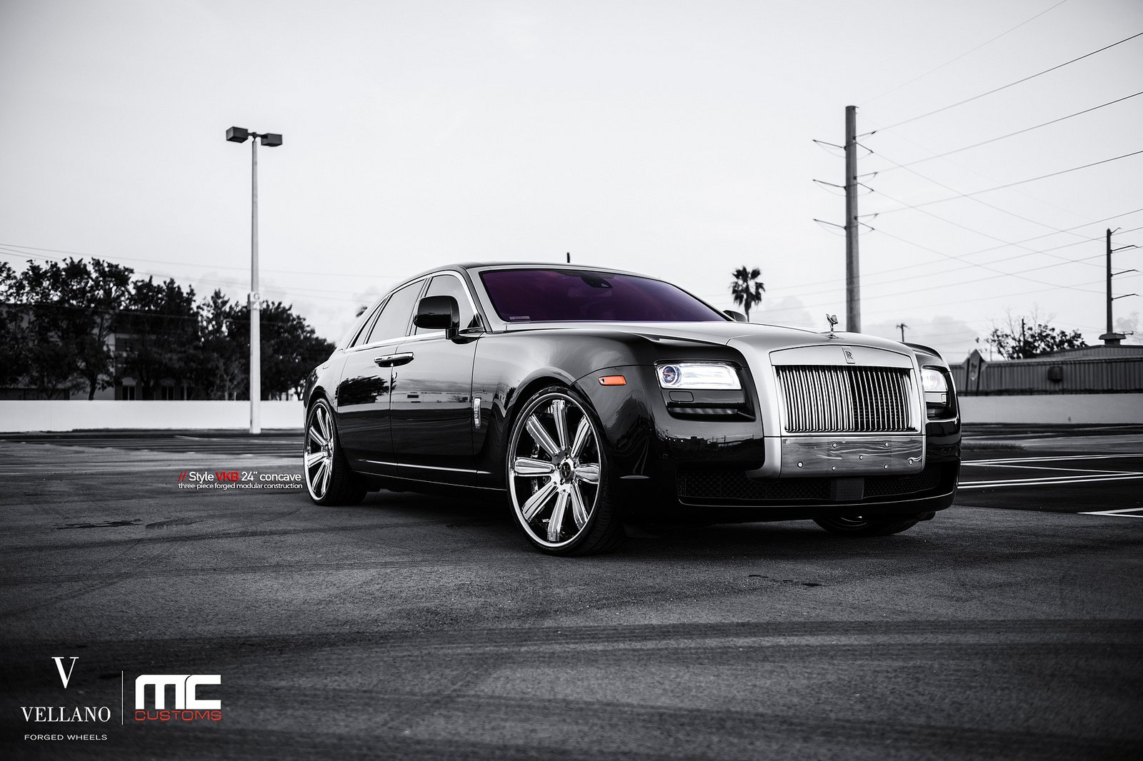 black, Cars, Ghost, Rolls, Royce, Tuning, Vellano, Wheels Wallpaper