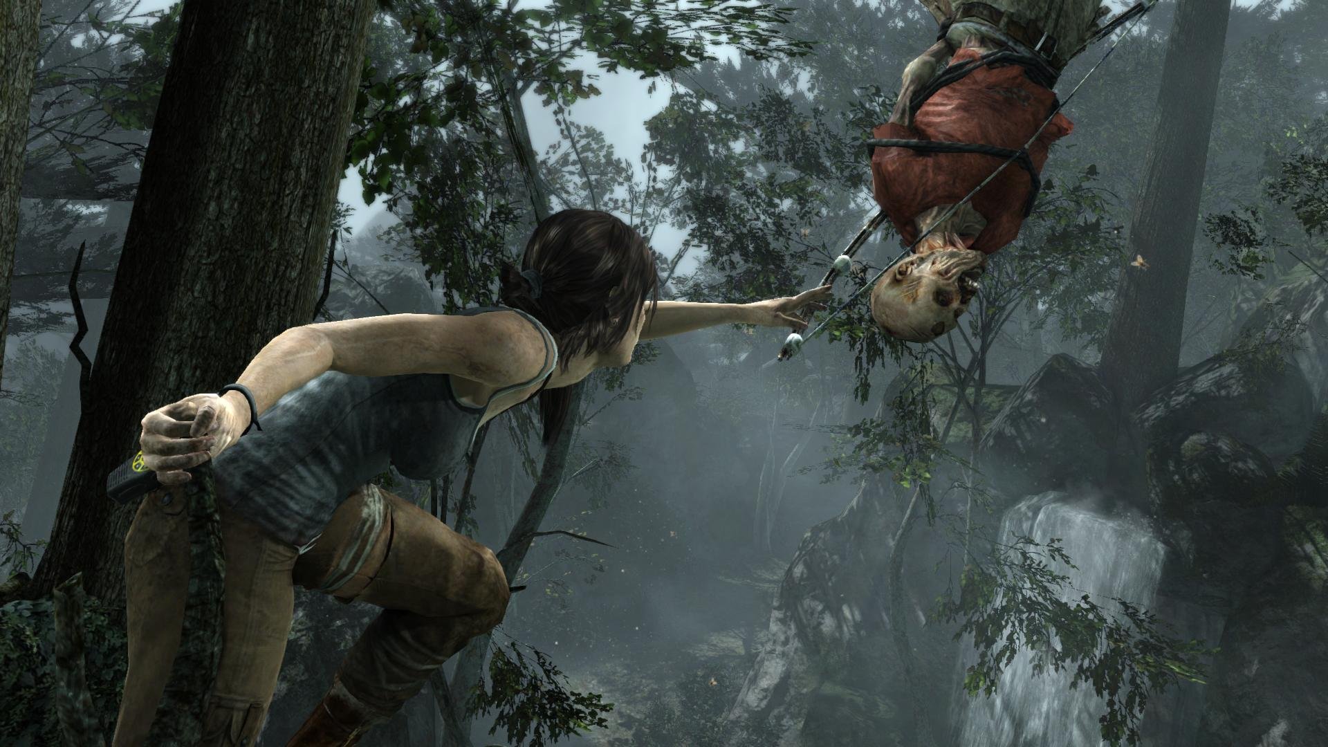 tomb, Raider, Lara, Croft, Bow, Dead Wallpaper