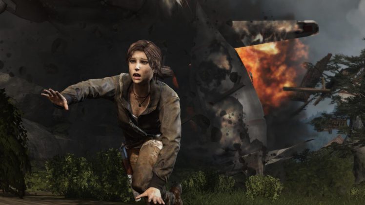 tomb, Raider, Lara, Croft, Plane, Crash HD Wallpaper Desktop Background