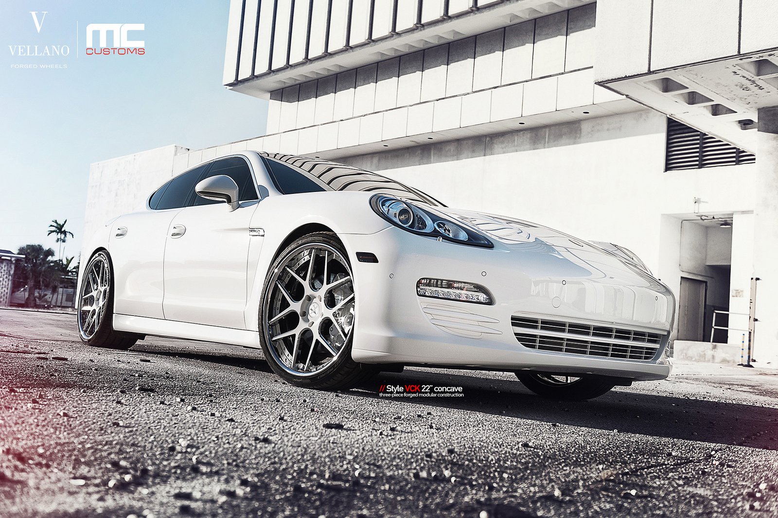 white, Cars, Panamera, Porsche, Tuning, Vellano, Wheels Wallpaper