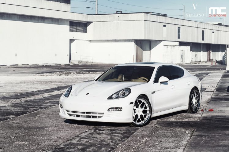 white, Cars, Panamera, Porsche, Tuning, Vellano, Wheels HD Wallpaper Desktop Background