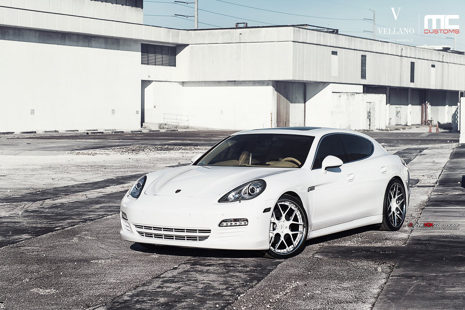 white, Cars, Panamera, Porsche, Tuning, Vellano, Wheels Wallpaper