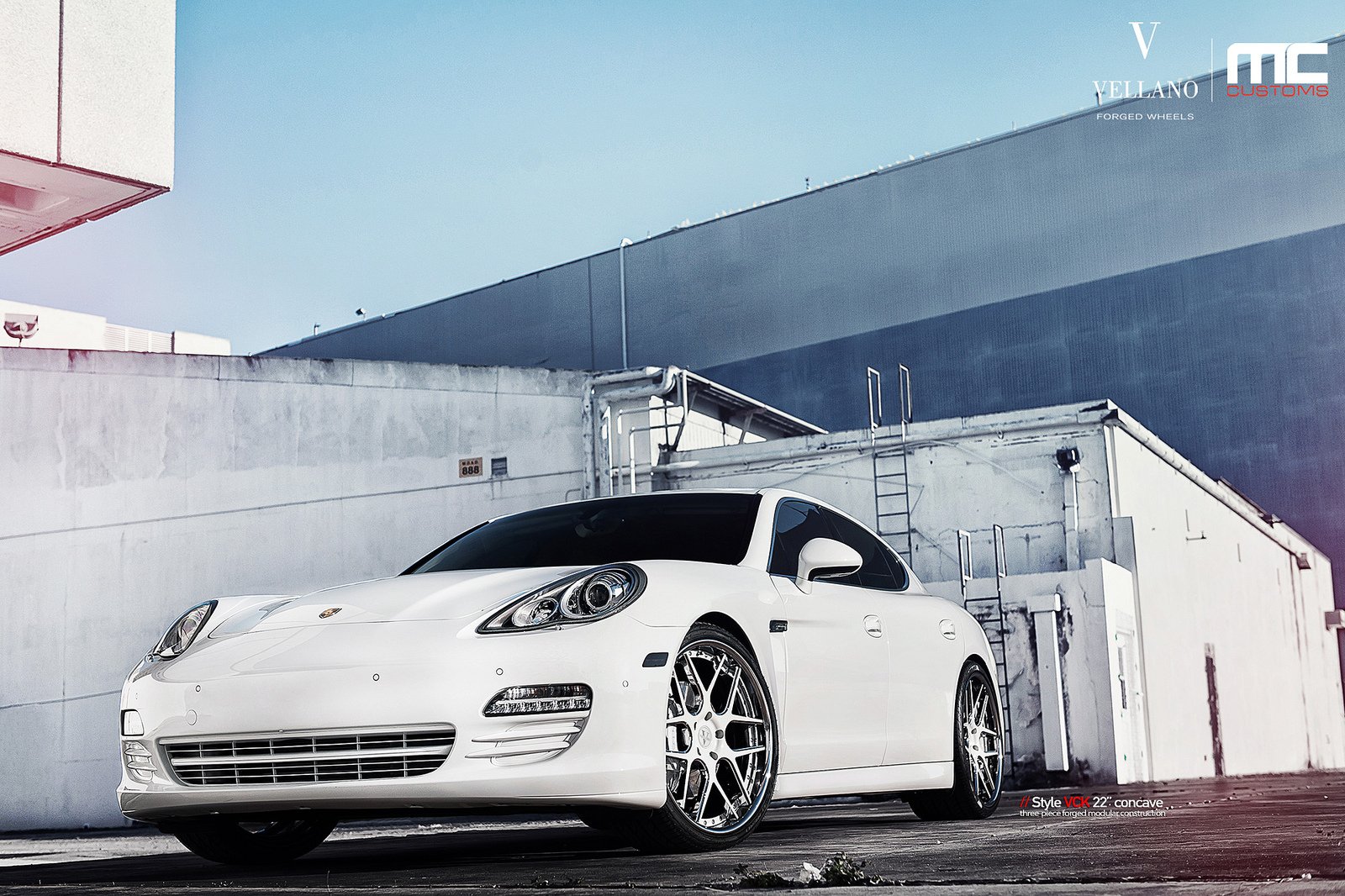 white, Cars, Panamera, Porsche, Tuning, Vellano, Wheels Wallpaper
