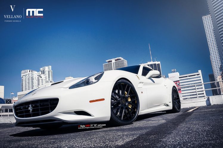 ferrari, California, White, Vellano, Wheels, Tuning, Cars HD Wallpaper Desktop Background