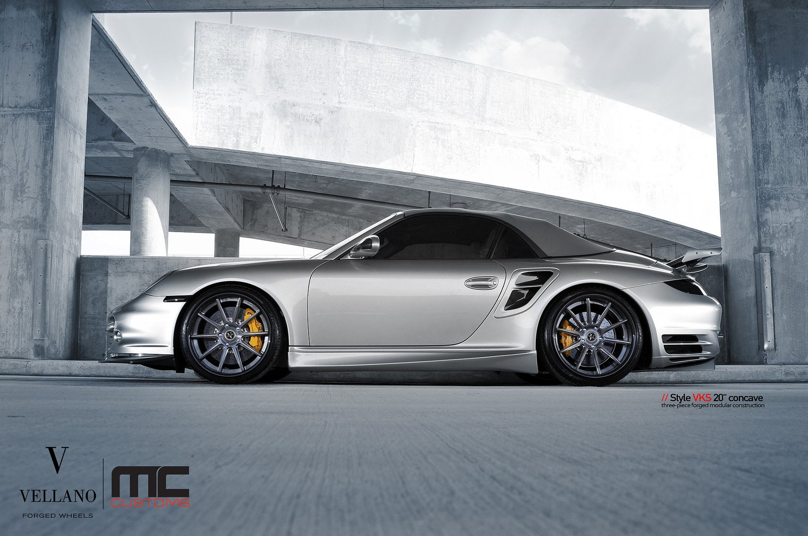 porsche, 997, Turbo, Convertible, Grey, Vellano, Wheels, Tuning, Supercars Wallpaper