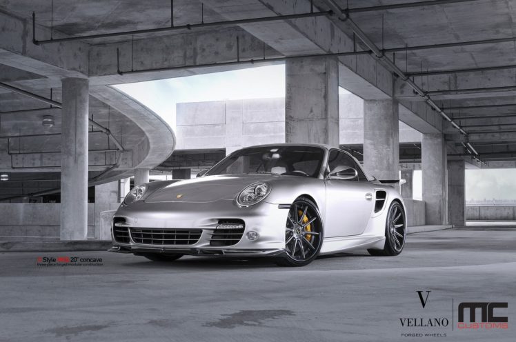 porsche, 997, Turbo, Convertible, Grey, Vellano, Wheels, Tuning, Supercars HD Wallpaper Desktop Background