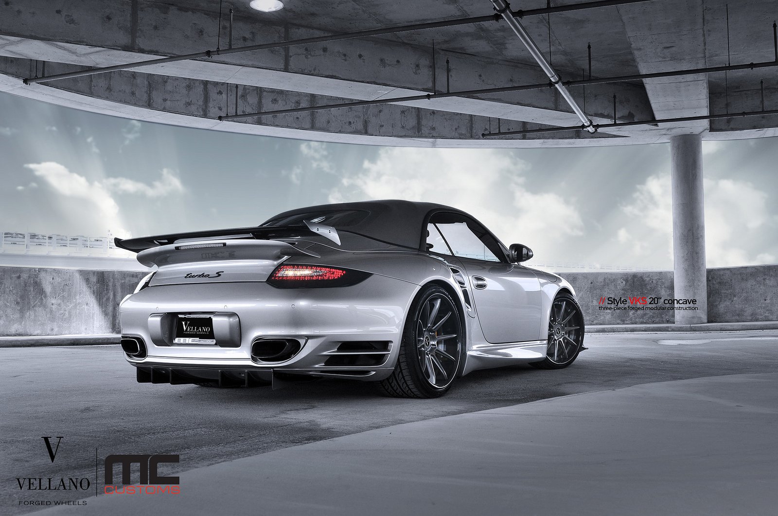 porsche, 997, Turbo, Convertible, Grey, Vellano, Wheels, Tuning, Supercars Wallpaper