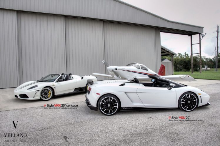 lamborghini, Gallardo, Spider, White, Vellano, Wheels, Tuning, Supercars HD Wallpaper Desktop Background