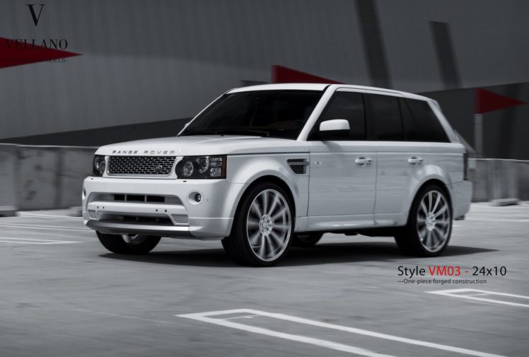 range, Rover, Sport, Suv, White, Vellano, Wheels, Tuning, Cars HD Wallpaper Desktop Background