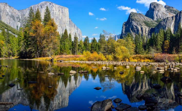 sierra, Nevada, Yosemite, National, Park, Autumn, River HD Wallpaper Desktop Background