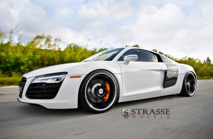 , Audi, R8, White, Germany, Strasse, Wheels, Tuning, Cars HD Wallpaper Desktop Background