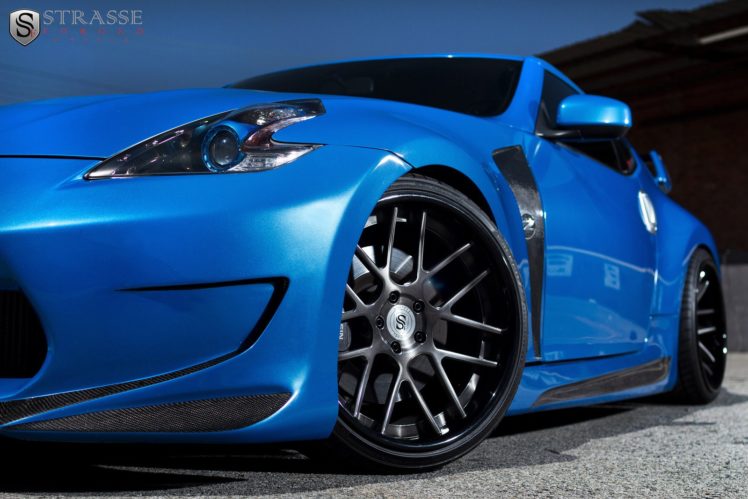 supercharged, 370z, Nissan, Japan, Blue, Strasse, Wheels, Tuning, Cars HD Wallpaper Desktop Background