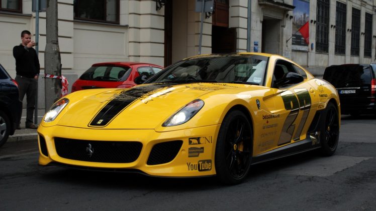 ferrari, 599, Gto, Yellow, Supercar HD Wallpaper Desktop Background