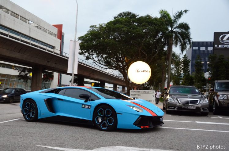 aventador, Lamborghini, Lp700, Supercars, Tuning, Blue, Wrapping HD Wallpaper Desktop Background