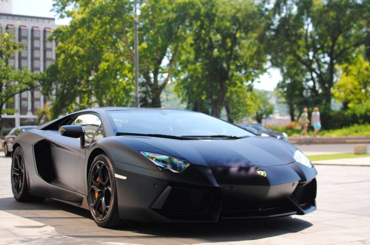 aventador, Black, Matt, Lamborghini, Lp700, Supercars, Tuning, Wrapping HD Wallpaper Desktop Background