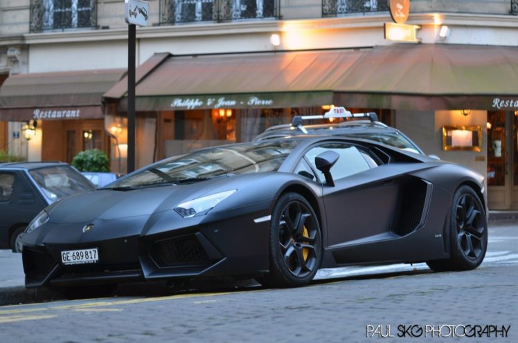 aventador, Black, Matt, Lamborghini, Lp700, Supercars, Tuning, Wrapping HD Wallpaper Desktop Background