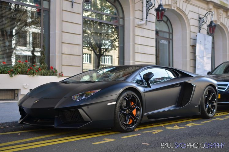 aventador, Black, Matt, Lamborghini, Lp700, Supercars, Tuning, Wrapping HD Wallpaper Desktop Background