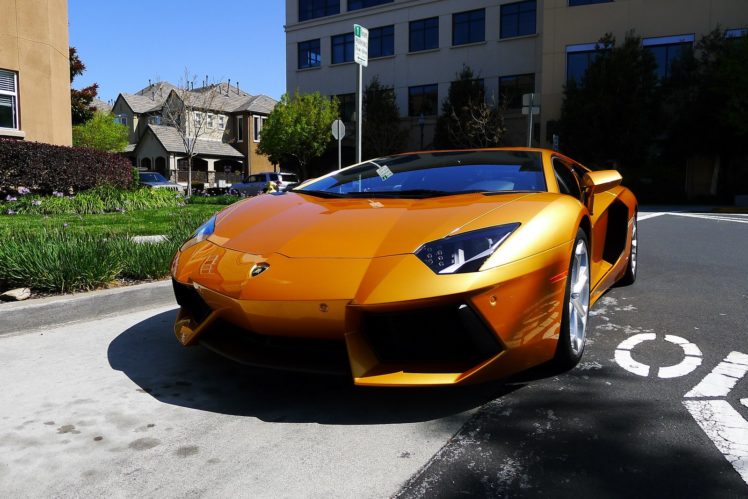 aventador, Cars, Italian, Lamborghini, Lp700, Orange, Supercars HD Wallpaper Desktop Background