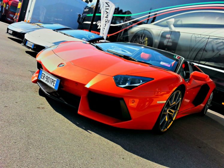 aventador, Italian, Lamborghini, Lp700, Roadster, Supercars, Orange HD Wallpaper Desktop Background