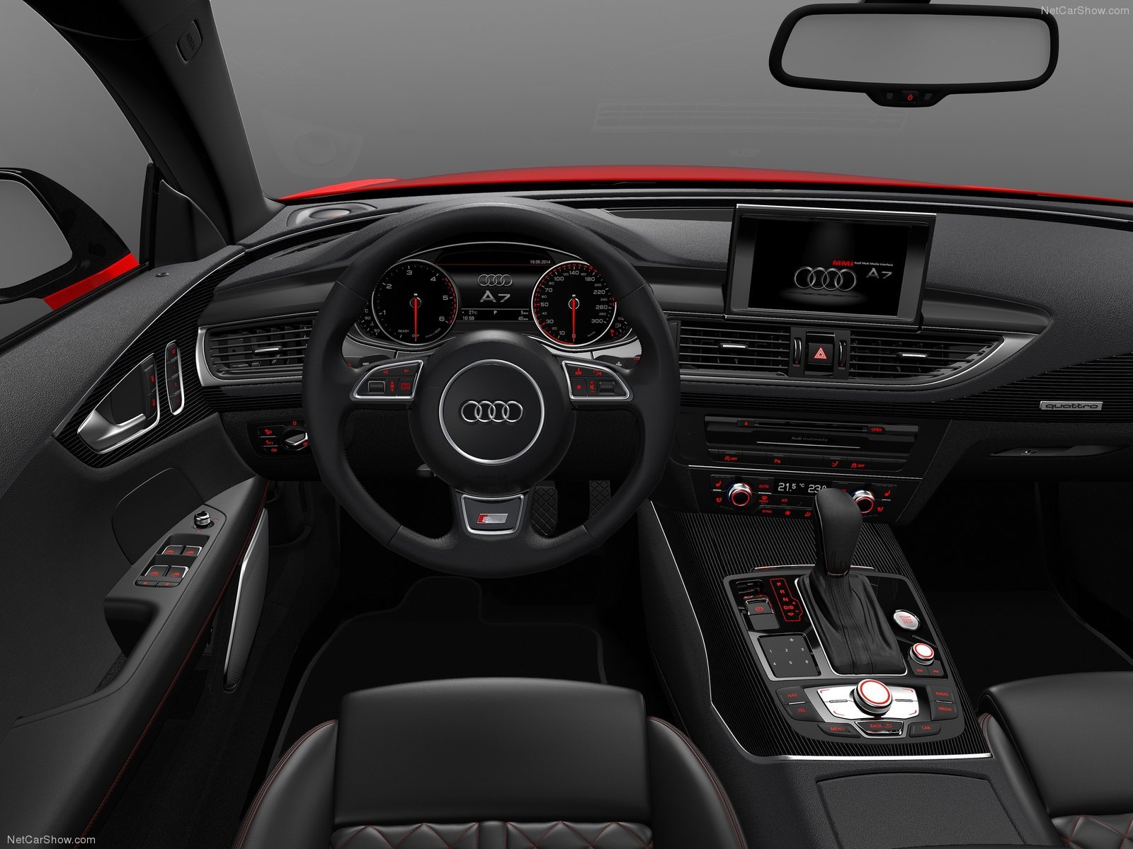 2014, Audi, A7, Sportback, 3, 0, Tdi, Competition, Germany, Sportscar, Red Wallpaper