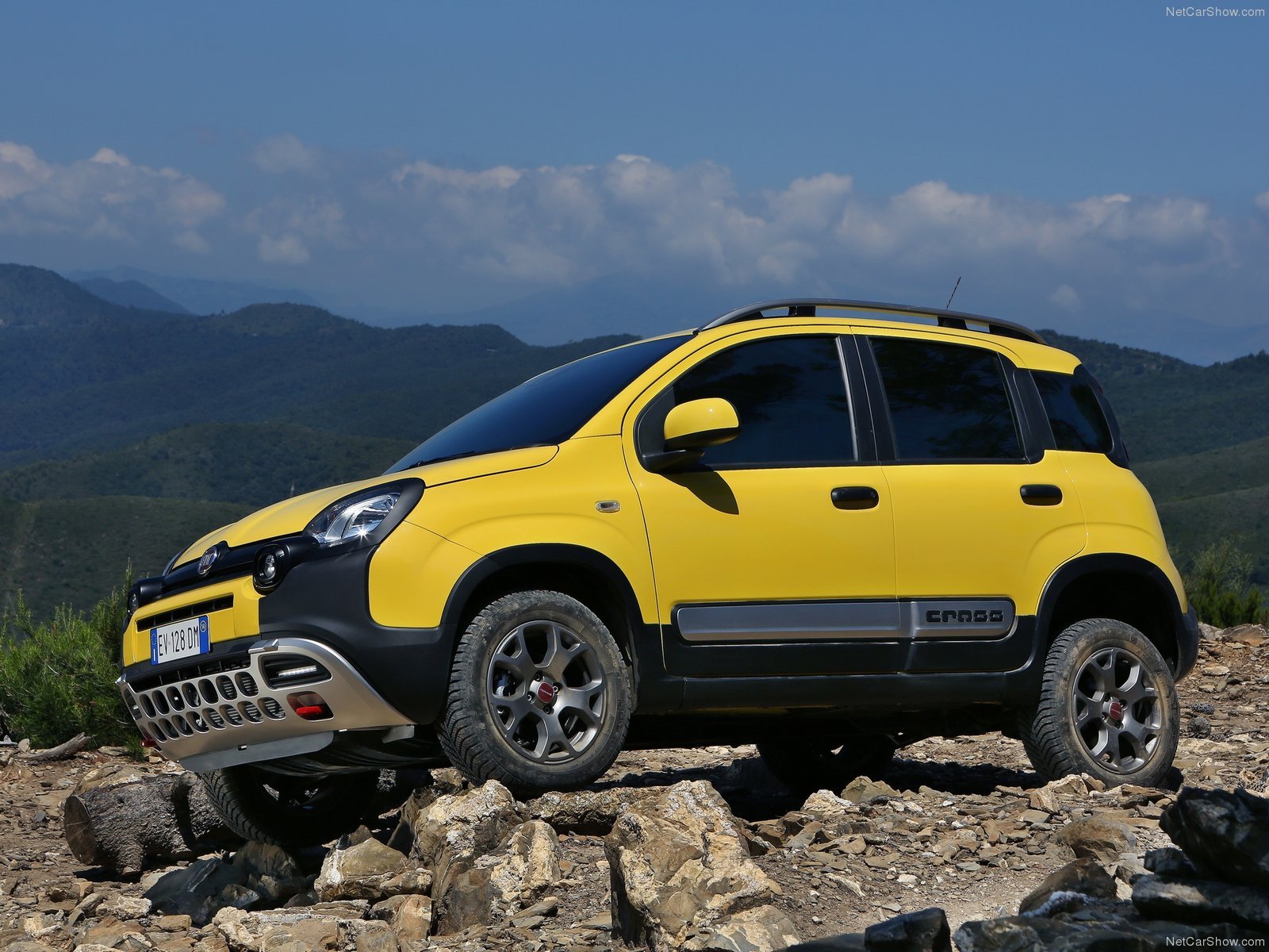 2014, Fiat, Panda, Cross, Italian, Suv, Jaune Wallpaper