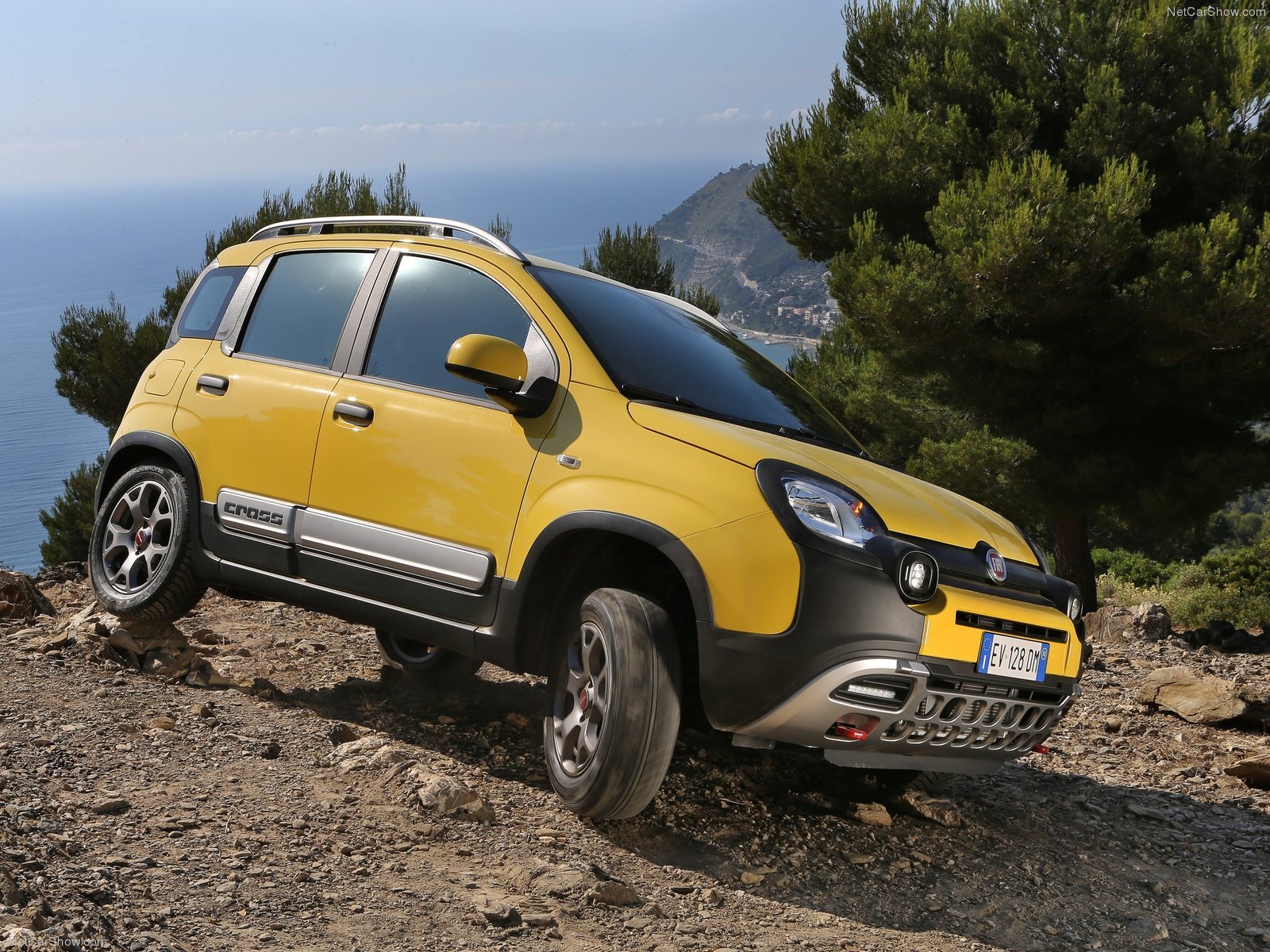 2014, Fiat, Panda, Cross, Italian, Suv, Jaune Wallpaper
