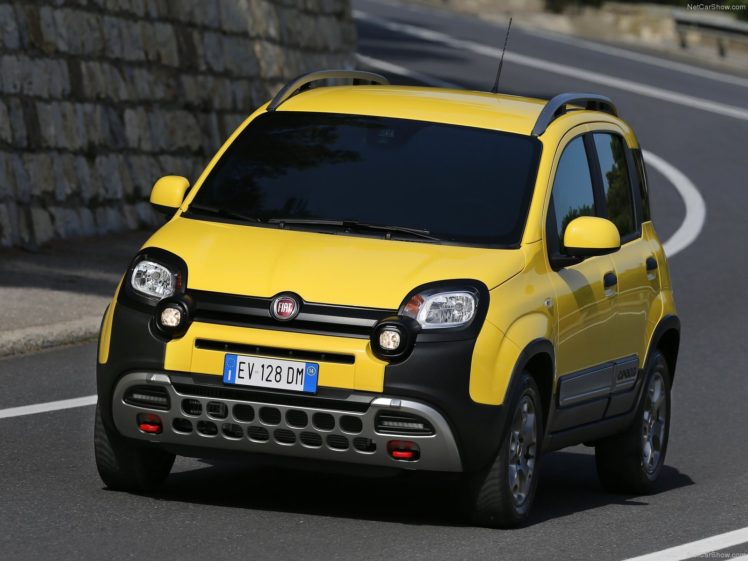 2014, Fiat, Panda, Cross, Italian, Suv, Jaune HD Wallpaper Desktop Background