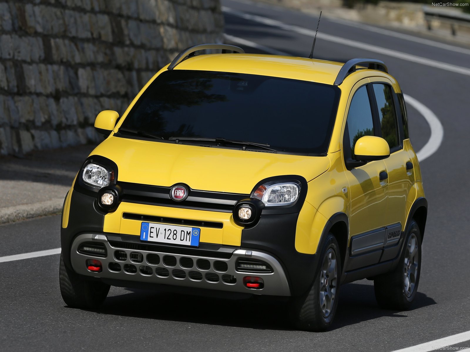 2014, Fiat, Panda, Cross, Italian, Suv, Jaune Wallpaper