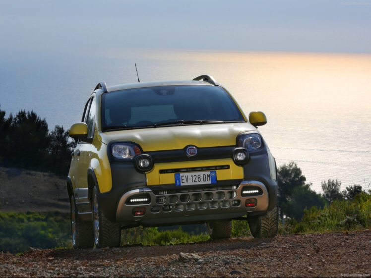 2014, Fiat, Panda, Cross, Italian, Suv, Jaune HD Wallpaper Desktop Background