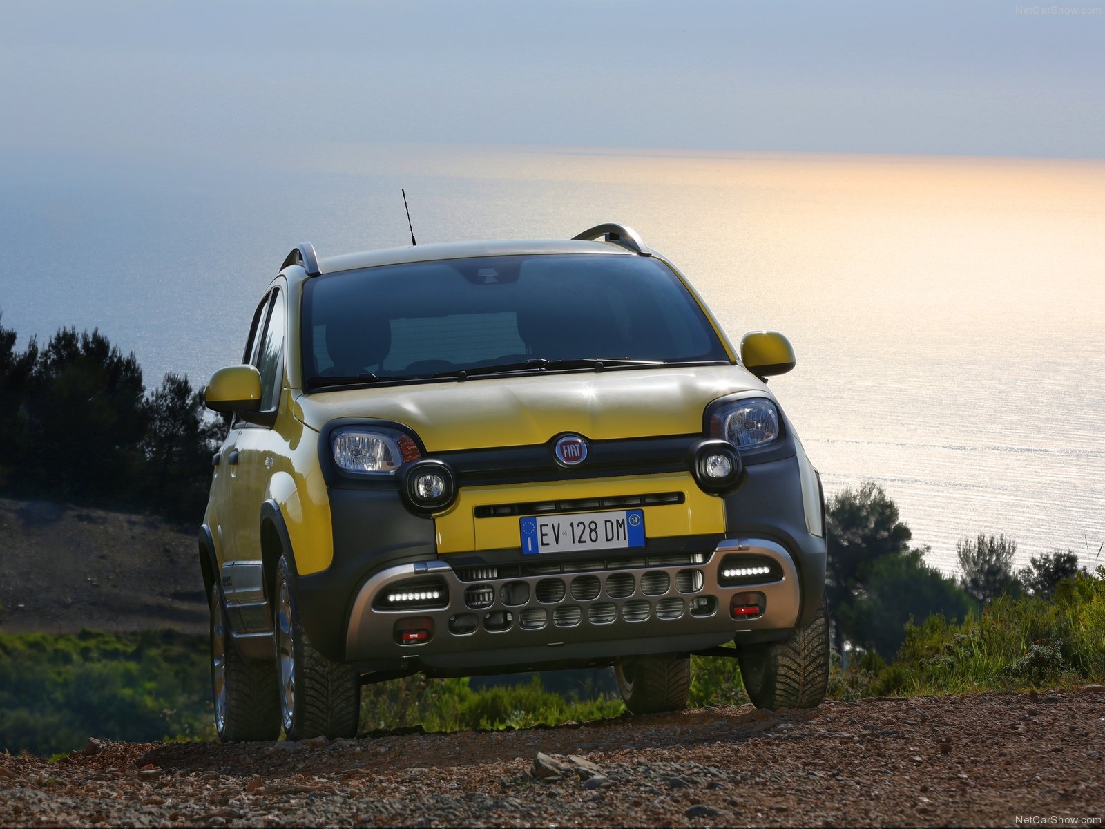 2014, Fiat, Panda, Cross, Italian, Suv, Jaune Wallpaper